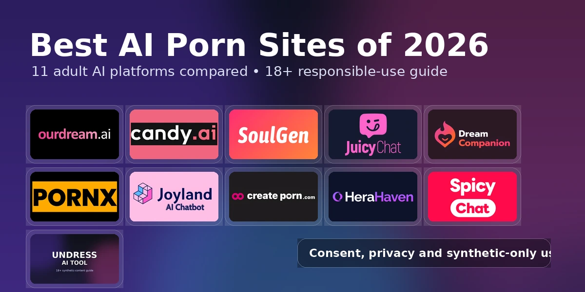 Best AI Porn Sites of 2026 logo collage